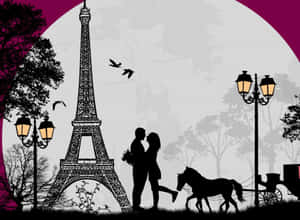 Share The Love In Paris Wallpaper
