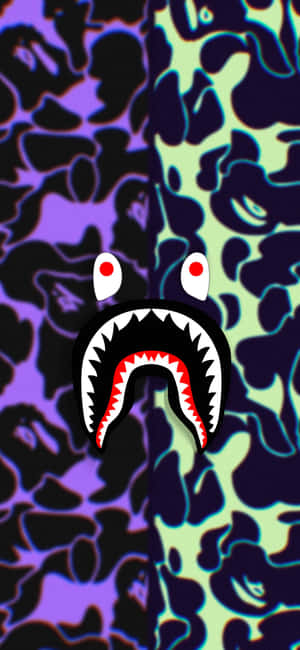 Shark Bape Camouflage Pattern Wallpaper