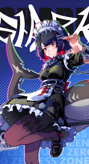 Shark Maid Anime Character Wallpaper