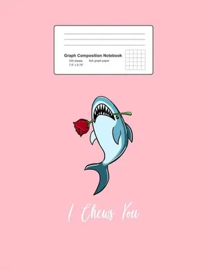 Shark With Rose Composition Notebook Cover Wallpaper