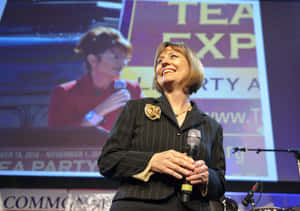 Sharron Angle On Stage Wallpaper