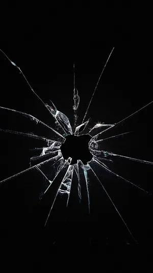 Shattered Apple Black Iphone 6 Plus Wallpaper
