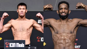 Shavkat Rakhmonov And Neil Magny During Weigh-in Wallpaper