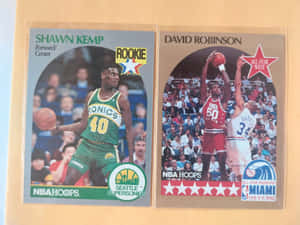 Shawn Kemp Rookie David Robinson All Star Basketball Cards Wallpaper