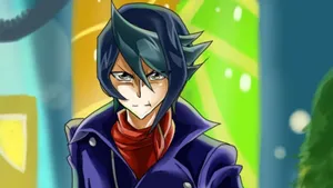 Shay Obsidian Standing Tall With His Duel Disk, Ready For Battle Wallpaper