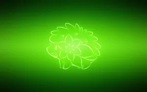 Shaymin Glowing Green Wallpaper
