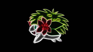 Shaymin Glowing Outline Normal Wallpaper