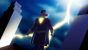 Shazam Displaying Power In Dc Comics Wallpaper