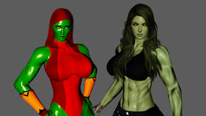 She Hulk And Lyra Wallpaper