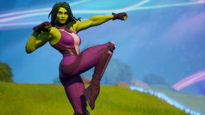 She Hulk Wacky Pose Wallpaper