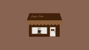 Sheesh Digital Illustration Brown Cafe Wallpaper