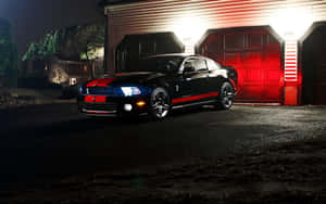 Shelby G T500 Nighttime Driveway Wallpaper