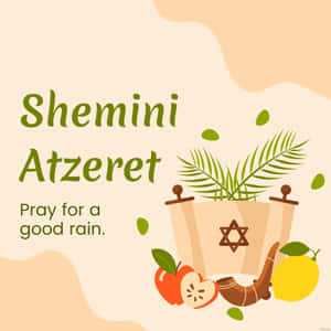 Shemini Atzeret Jewish Holiday Greeting Wallpaper