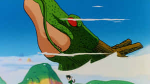 Shenron_ Appears_ Above_ Character_ Anime_ Scene Wallpaper