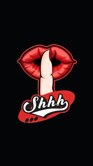 Shhh Lips Silence Gesture Wallpaper