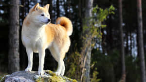 Shiba Inu Standing Proud Wallpaper