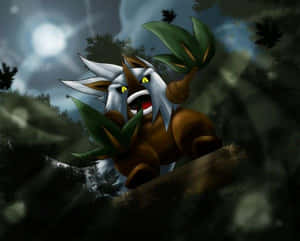 Shiftry Angry At Night Wallpaper