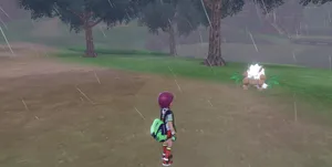 Shiftry Raining Wild Area Wallpaper