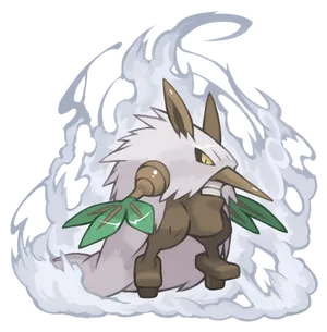 Shiftry White Smoke Wallpaper