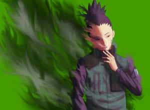 Shikamaru Nara Deep In Thought Against A Striking Cloudy Background Wallpaper