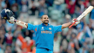 Shikhar Dhawan Blue India Kit Wallpaper