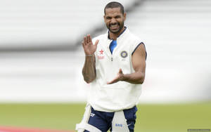 Shikhar Dhawan Laughing Wallpaper