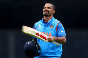 Shikhar Dhawan Smiling Wallpaper