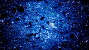 Shimmering Blue Crystal Formation Wallpaper