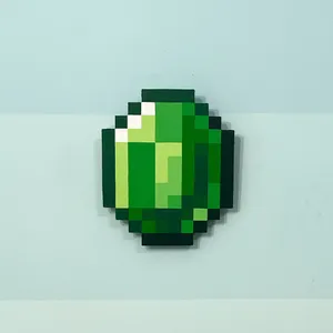 Shimmering Green Minecraft Emeralds Wallpaper