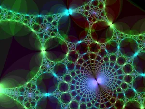 Shimmering Spiderweb Fractals Wallpaper