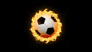 Shine Bright Like A Diamond With Football On Fire Wallpaper