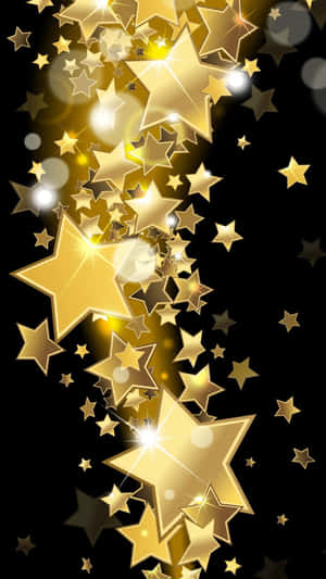 Shine Brightly With Gold Stars Wallpaper