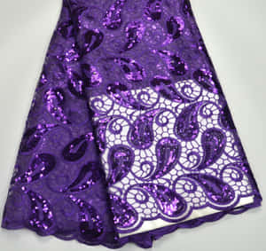 Shine Brightly With This Vibrant Purple Sequins Fabric Wallpaper