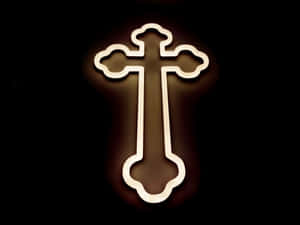 Shine Some Light - Illuminate Your Life With A Neon Cross Wallpaper