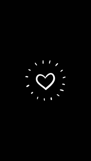 Shining Black Heart Wallpaper