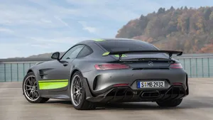 Shining Bright In The Night: The Mercedes Amg Gt Wallpaper