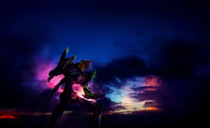 Shinji Ikari And Rei Ayanami Embracing Each Other In The World Of Evangelion Manga Wallpaper