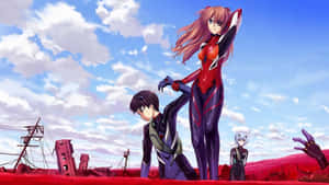 Shinji, Rei And Asuka Unite In Breathtaking Evangelion 30 10 Art Wallpaper