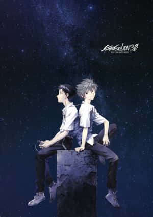 Shinji With Kaworu Neon Genesis Evangelion Iphone Wallpaper