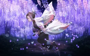 Shinobu Kocho And Wisteria Wallpaper