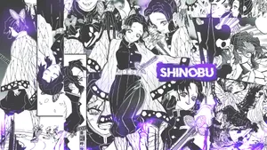 Shinobu Manga Art Collage Wallpaper