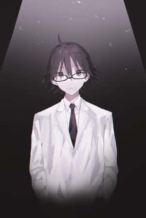 Shinra Kishitani Smiling In His Lab Wallpaper
