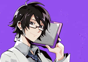 Shinra Kishitani Striking A Confident Pose In His Lab Wallpaper