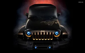 Shiny Black Jeep Wallpaper