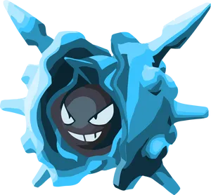 Shiny Blue Cloyster Wallpaper
