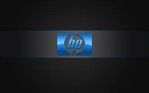 Shiny Blue Hp Laptop Logo Wallpaper