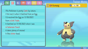 Shiny Grumpig With Description Wallpaper