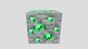 Shiny Minecraft Emeralds Amidst The Caves Wallpaper