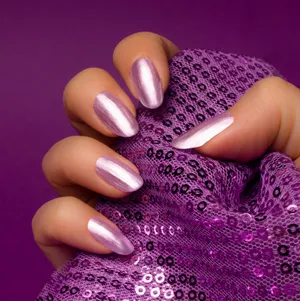 Shiny Purple Nail Polishon Fingers Wallpaper