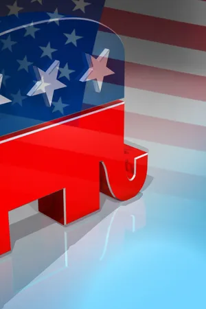 Shiny Republican Elephant Wallpaper
